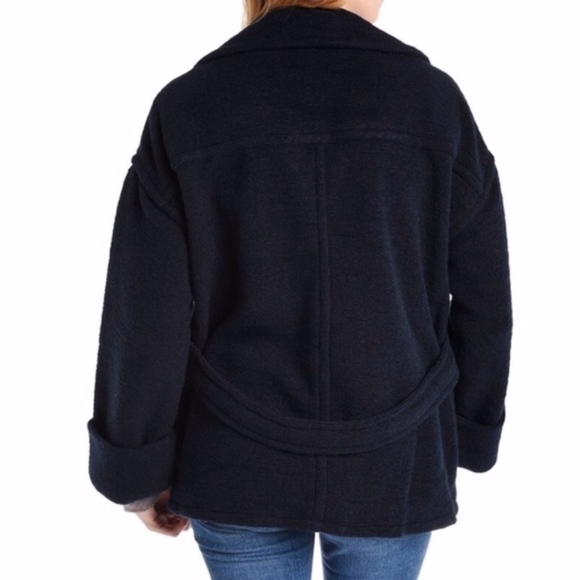 ATM Anthony Thomas Melillo Boucle Knit Pea Coat - Picture 2 of 8